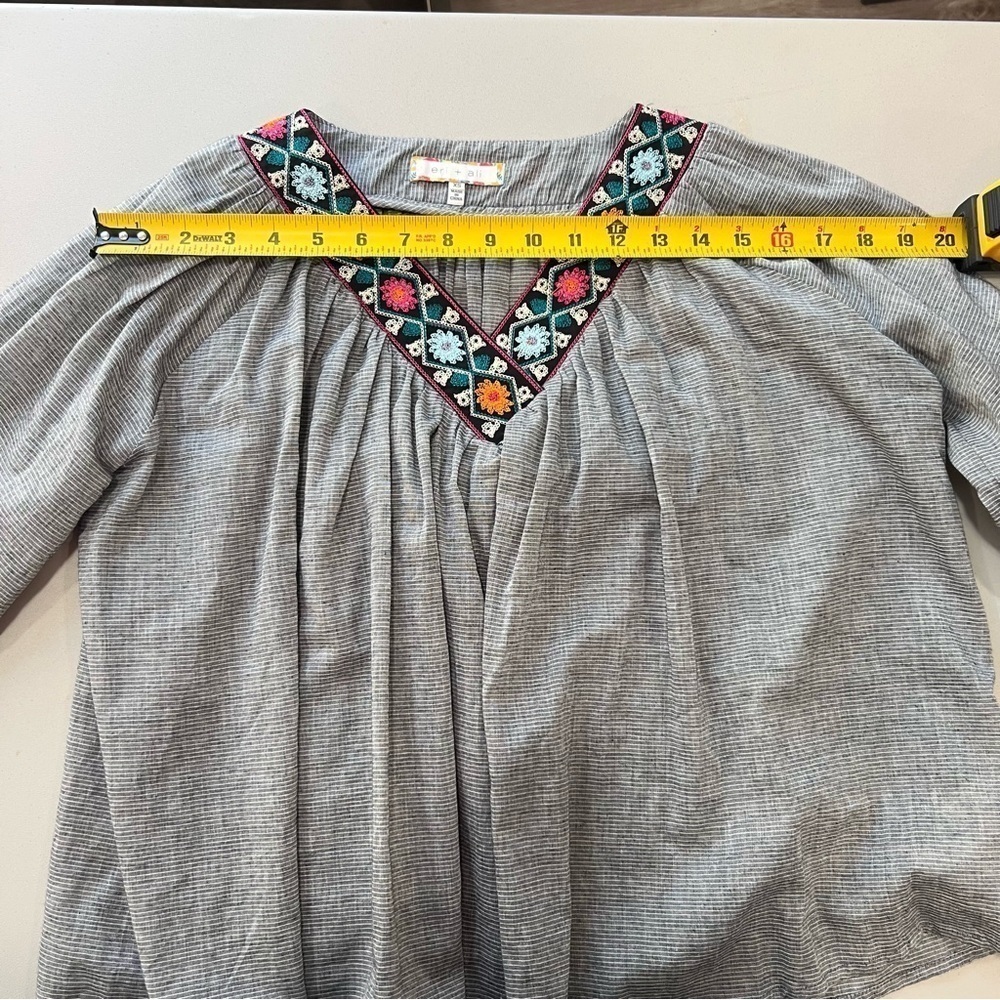 Anthropologie eri + ali Kaleidoscope Striped Top Size Extra Small XS - Picture 9 of 12